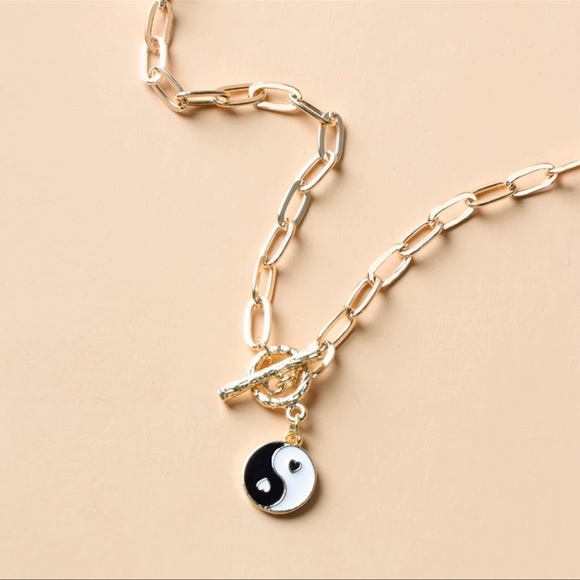 3/$30 NEW! Peace Yin and Yang Choker Necklace Boho Cute - Picture 2 of 4